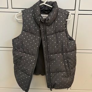 Girls 4T polka dot puffer vest